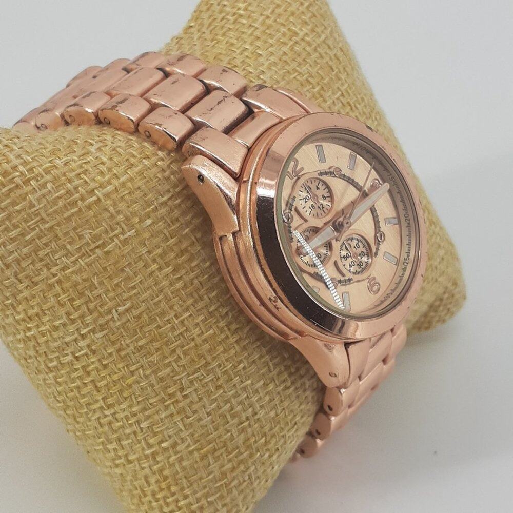 Accutime Womens Watch Corp Rose Gold Wristwatch Chronological - Picture 6 of 12